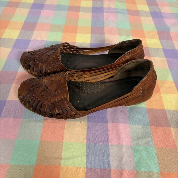 Naturalizer Braided Leather Slip-Ons - Brown, Size 8 - Picture 5 of 8